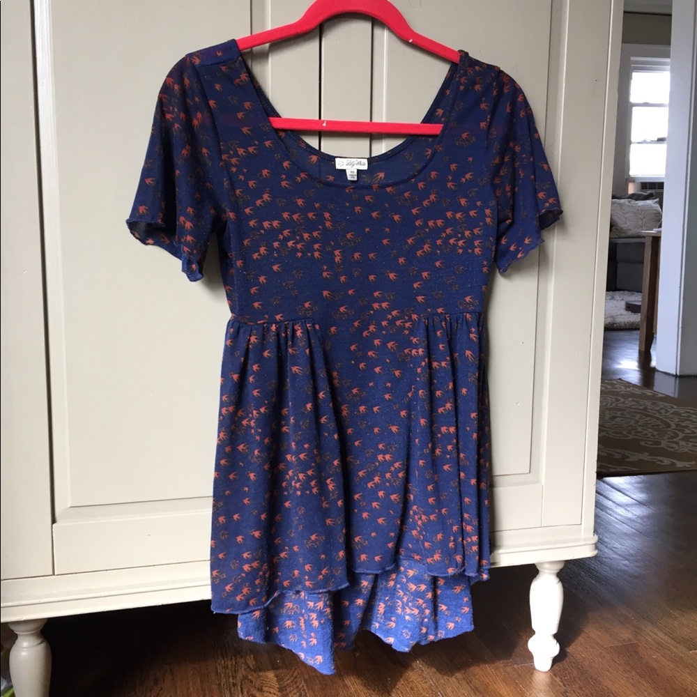 Navy blouse.